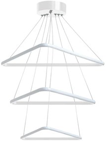 Φωτιστικό Οροφής Trinity Triangle 166PRG1229 50x50x80cm Led 60-80W 4000K White Opviq