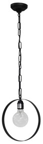 Φωτιστικό Οροφής Κρεμαστό Halka/25 1/L Chain 34-0056 Black Metal