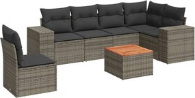 vidaXL Patio Sofa Set 6-θέσια Grey