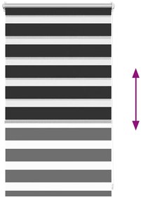 Σύστημα Σκίασης Ρόλερ Zebra Μαύρο 50 x 100 εκ.