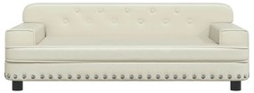 vidaXL Καναπές Παιδικός Κρεμ 90 x 53 x 30 εκ. από Συνθετικό Δέρμα