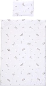 BEDDING SET 3  PIECES LITTLE RABBITS GREY