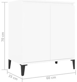 vidaXL Συρταριέρα Λευκή 60 x 35 x 70 εκ. από Επεξεργασμένο Ξύλο