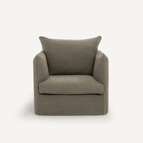Πολυθρόνα από λινό stonewashed, Neo Chiquito