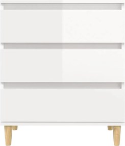 vidaXL Ντουλάπι Γυαλιστερό Λευκό 60x35x70 εκ. από Επεξεργασμένο Ξύλο