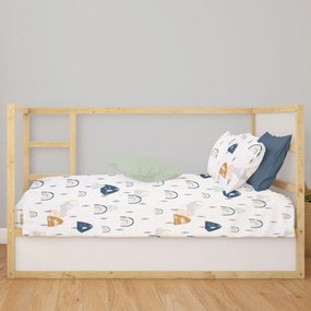 Σεντόνι Κούνιας Με Λάστιχο (70x140+15) Dimcol Rainbow 574 White - Blue