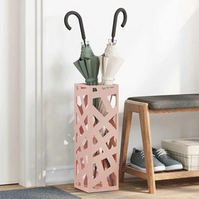 vidaXL Βάση ομπρέλας βροχής Ροζ 15,5 x 15,5 x 49 εκ Ατσάλι