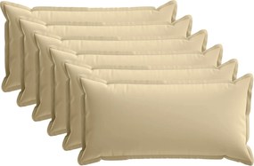vidaXL Κάλυμμα Μαξιλαριού 6 τμχ. HOUTEN Μπεζ 40 x 80 cm Πολυεστέρας