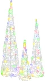 vidaXL Χριστουγεννιάτικο Δέντρο 3 pcs Πολύχρωμο 20 x 20 x 80 εκ