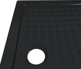 vidaXL Δίσκος Βάσης Ντους με Τρύπες 100 x 70 x 4 εκ ABS Μαύρο