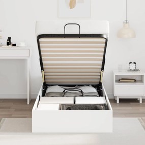 vidaXL Κρεβάτι Οθωμανικού Τύπου με αποθήκευση Λευκός 203 x 100 x 25 εκ