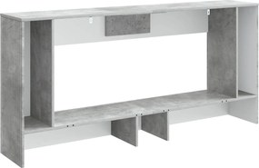 vidaXL Τραπέζι κονσόλας Ριγέ Σκυρόχρωμο Γκρι 155 x 29 x 74 εκ.