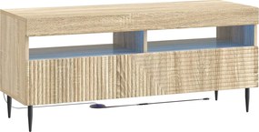 vidaXL Ντουλάπα LED Τηλεόρασης HAARLEM 100 x 35 x 43 εκ. Sonoma Δρυς