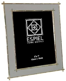 Κορνίζα FAM763 13x18cm Grey-Gold Espiel Αλουμίνιο