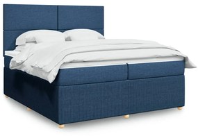 ΚΡΕΒΑΤΙ BOXSPRING ΜΕ ΣΤΡΩΜΑ ΜΠΛΕ 200X200 ΕΚ. ΥΦΑΣΜΑΤΙΝΟ 3292162