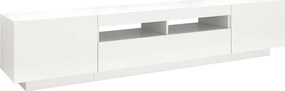 vidaXL Έπιπλο Τηλεόρασης με LED Λευκό 200 x 35 x 40 εκ.