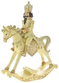 Διακοσμητικός Καρυοθραύστης Σε Άλογο 81928 23x9x30cm Cream