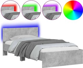 vidaXL Πλαίσιο Κρεβατιού με Κεφαλάρι και LED 100 x 200 εκ.