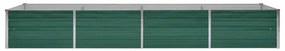 vidaXL Ζαρντινιέρα Υπερυψωμένη Πράσινη 320x80x45 εκ. Γαλβαν. Χάλυβας