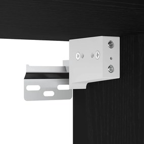 vidaXL Highboard 2 pcs Μαύρη Οξυά Επεξεργασμένο ξύλο