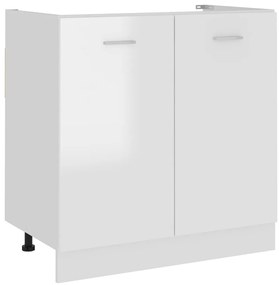 vidaXL Ντουλάπι Νεροχύτη Lyon Γυαλιστερό Λευκό 80x46x81,5εκ.