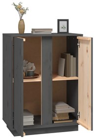 vidaXL Συρταριέρα Γκρι 60x35x80 εκ. από Μασίφ Ξύλο Πεύκου