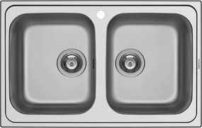 Pyramis Athena Extra 79x50 2B Γυαλισμένος Inox Ένθετος Νεροχύτης (107153101)