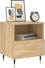 vidaXL Κομοδίνα 2 τεμ. Sonoma Δρυς 40 x 35 x 47,5 εκ. Επεξεργ. Ξύλο