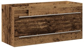vidaXL Ντουλάπι μπανιέρας Παλιό Ξύλο 100x38,5x48 εκ. Κατασκευασμένο από Ξύλο