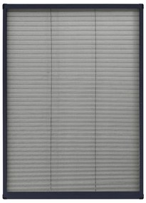 vidaXL Σήτα Παραθύρου Πλισέ Ανθρακί 80 x 120 εκ. από Αλουμίνιο