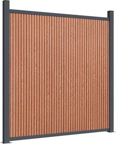 vidaXL Πάνελ Περίφραξης Καφέ 699 x 186 εκ. από WPC