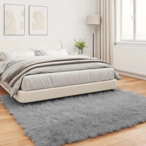 vidaXL Χαλί από τεχνητό πρόβειο δέρμα TAFALLA Γκρι 240 x 240 cm