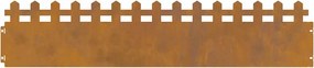 vidaXL Περιγράμματα γκαζόν 10 pcs Σκ rusty 103 x 0,05 x 22 εκ