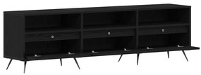 vidaXL Βαθιά Ντουλάπα Τηλεόρασης Μαύρη 150x30x44,5 εκ Επεξεργασμένο Ξύλο