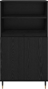 vidaXL Highboard Μαύρο 60 x 36 x 110 εκ. Επεξεργασμένο ξύλο
