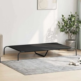 vidaXL Ανυψωμένο κρεβάτι σκύλου μαύρο 150x90x20 cm ύφασμα Οξφόρδης