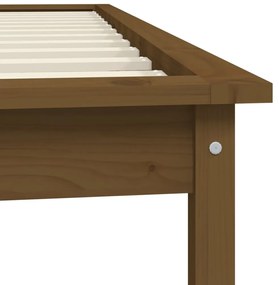 vidaXL Πλαίσιο Κρεβατιού Καφέ Μελί 100 x 200 εκ. από Μασίφ Ξύλο Πεύκου