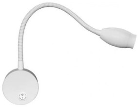 Φωτιστικό Τοίχου - Σποτ Σπιράλ Led 3W 50° 210Lm 3.000Κ 230V Swan White Aca Decor Metal