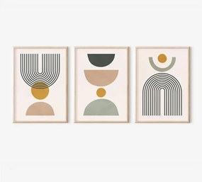 Πίνακας Ominel pakoworld τρίπτυχος με ψηφιακή εκτύπωση και πλαίσιο 33x1.5x48εκ