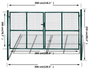 ΠΟΡΤΑ ΠΕΡΙΦΡΑΞΗΣ ΚΗΠΟΥ ΜΕ ΠΛΕΓΜΑ 289 X 200 ΕΚ. / 306 X 250 ΕΚ. 140926