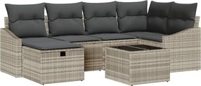 vidaXL Σετ Καναπέ με μαξιλάρι 6 pcs συνθετικό ρατάν