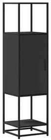 vidaXL Highboard Μαύρο 35,5x35x139 cm Κατασκευασμένο ξύλο και μέταλλο