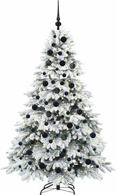 vidaXL Τεχνητό Χριστουγεννιάτικο Δέντρο Λευκό 180 cm ΠΕ και PVC