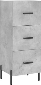 vidaXL Ντουλάπι Γκρι Σκυροδέματος 34,5x34x180 εκ. Επεξεργασμένο Ξύλο
