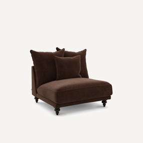 Πολυθρόνα τύπου chaise longue από βελούδινο chenille, Lazare