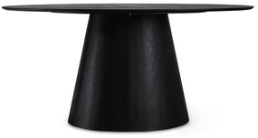 Tango Oval Dining Table 160x90 Black Oak