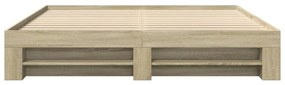 vidaXL Πλαίσιο Κρεβατιού Χωρ. Στρώμα Sonoma Δρυς 200x200 εκ. Επ. Ξύλο