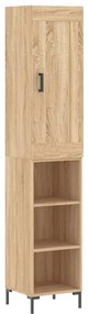 vidaXL Μπουφές Sonoma δρυς 34,5 x 34 x 180 εκ. από Επεξεργασμένο Ξύλο