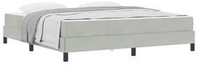 vidaXL Κρεβάτι box spring με στρώμα Ανοιχτό γκρι 180 x 200 cm Βελούδο