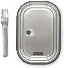 Κουτί φαγητού Black+Blum BAM-SS-L018, 1 l, ορθογώνιο, ασφαλές για φούρνο, χωρίς BPA, ανοξείδωτο ατσάλι, γκρι